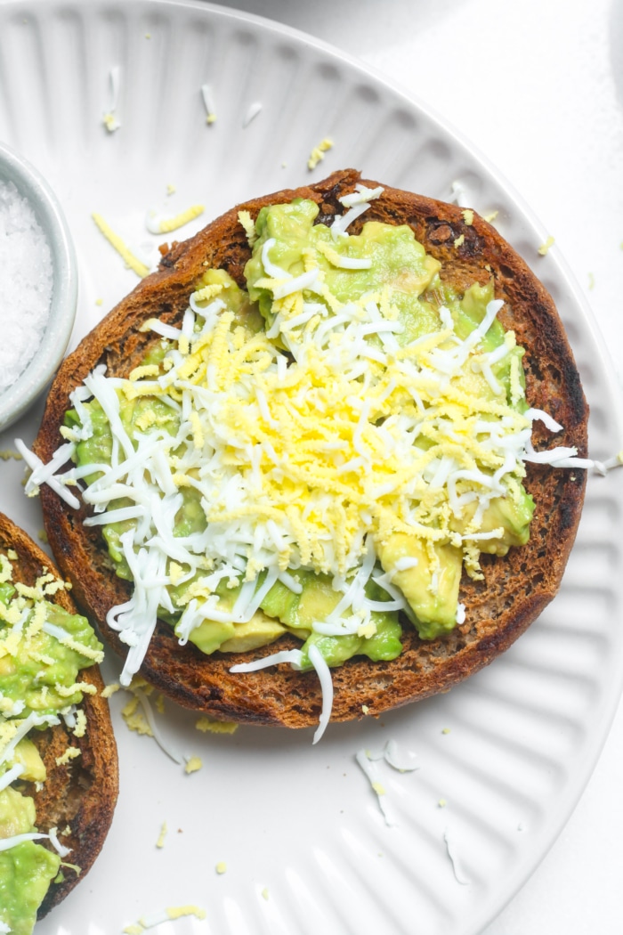 Grated Egg Avocado Toast